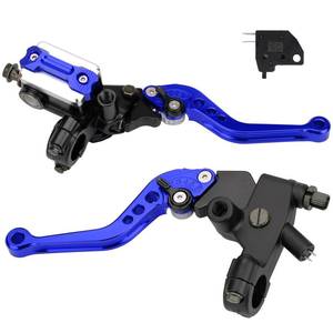 lot 4576 image: VG MOTO Motorcycle Clutch and Brake Lever, 78 22mm CNC Handlebar Brake Master Cylinder Clutch Lever Left & Right Set Universal Replacement for Harley Honda Kawasaki Suzuki Yamaha (Black)