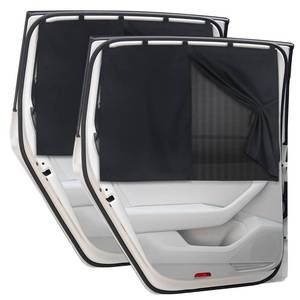 lot 4578 image: Car Window Shades, 2 PCS Magnetic Double Layer Auto Sun Shade for Side Windows Privacy Full CoversHalf Shade Options Back Car Window Curtains for Baby Protection