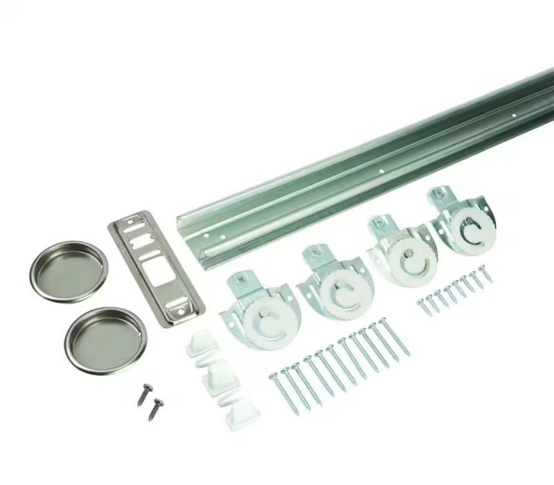 lot 374 image: 72 in. Steel Sliding Door Set - Kit no Doors