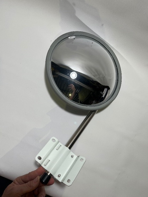 lot 152 image: See Around Corner - Round Mirror w Mount see images - Increase Visibility & Safety - comes as is