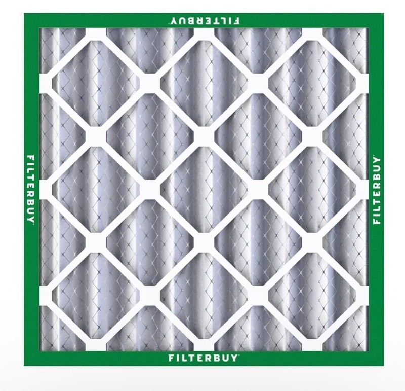 lot 188 image: Filterbuy 20x20x4 Air Filter M11 Essential Dust & Allergy Defense (2-Pack), Electrostatic Pleated HVAC AC Furnace Filters Replacement (Actual Size 19.50 x 19.50 x 3.63) - Sm Crease on edge