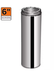 lot 42 image: ALL FUEL H5T 6 in. x 48 in. Double Wall Chimney Pipe Retails $230