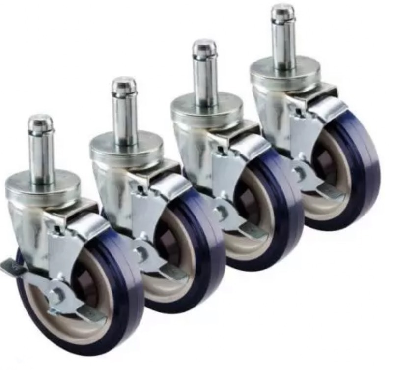 lot 357 image: Part#WR0026-1 Bundle of 4 Wire Shelving Caster5 With Brake