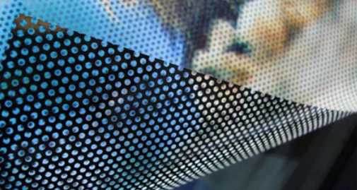 lot 415 image: Contra Vision� Campaign Perforated Window Film Sheet - 5 x 4 - Privacy Film White