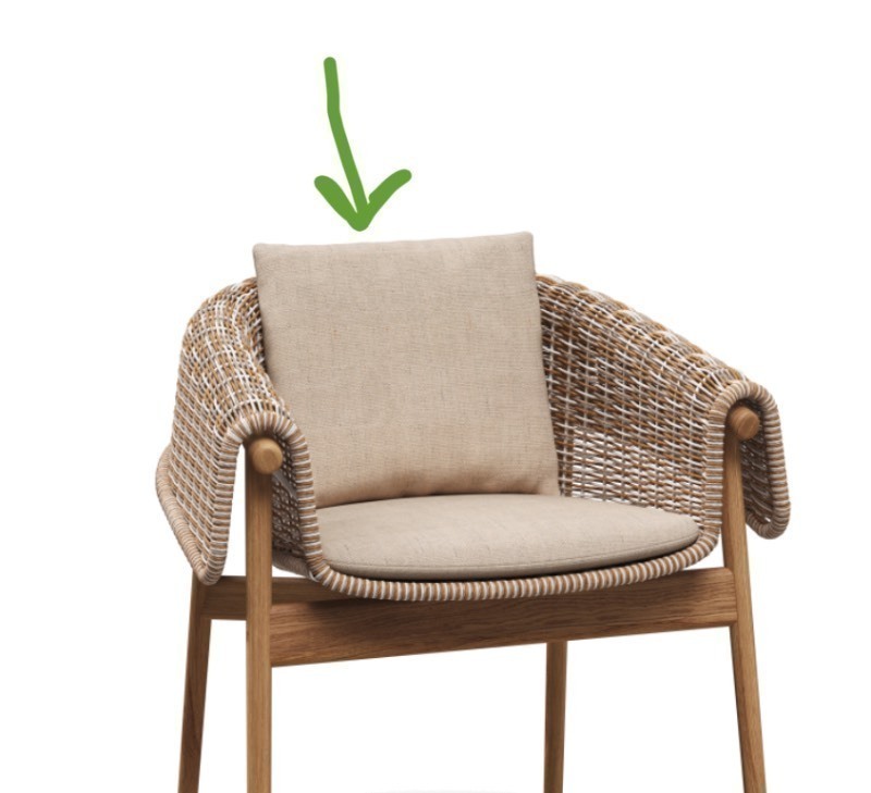 lot 160 image: DECO Quality Indoor Outdoor Sq Throw Cushion  15.75 x 15.75 in Natura Taupe - see images pillow only