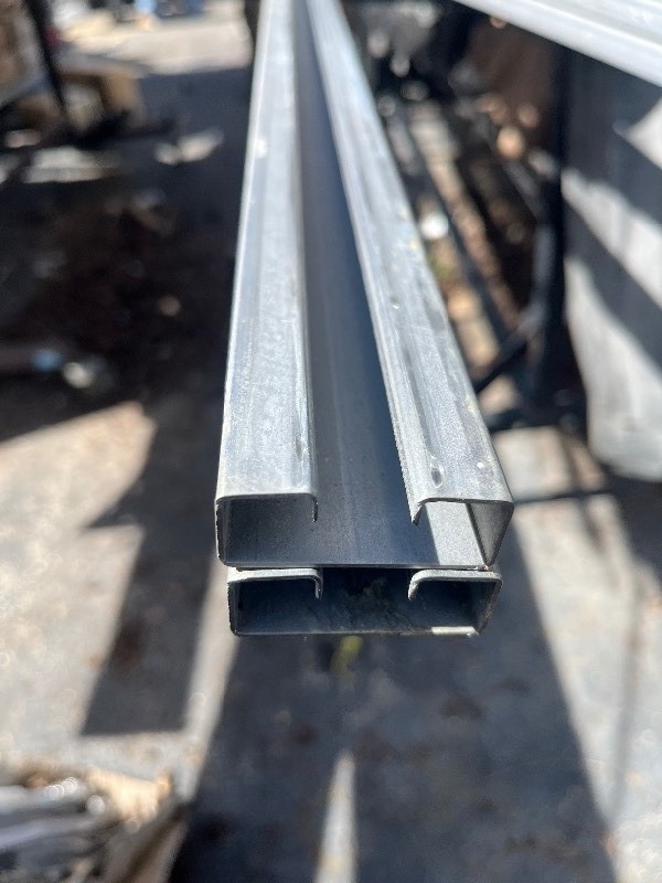 lot 267 image: Bundle of 2 LE Johnson Products Heavier Duty Sliding Door Metal Tracks