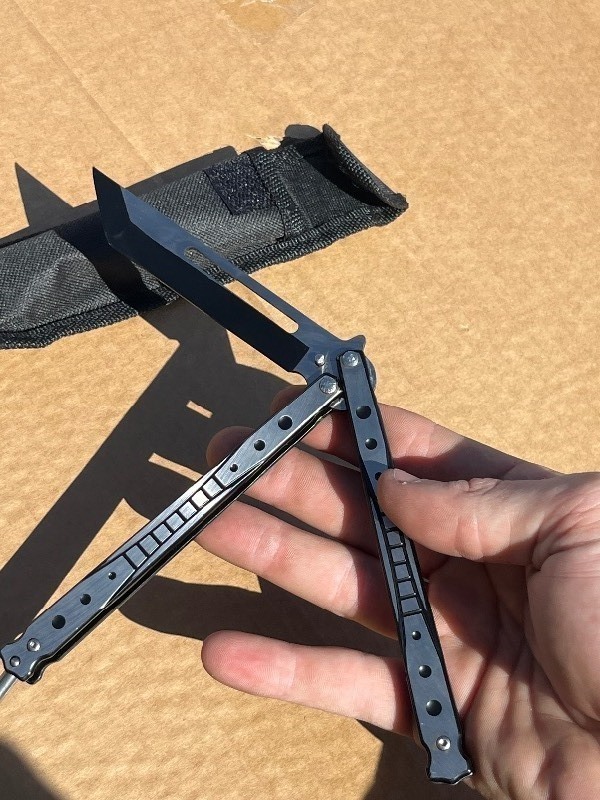 lot 365 image: Beautiful Butterfly Knife - Dull for Safe Practice - Unique Design