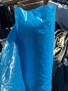 lot 122 image: Large Plastic Bags Blue Material - 50 Bags 50Gal Size each