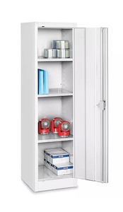 Slim Storage Cabinet - 18 x 18 x 66", Unassembled, White F-YSXR-09W Steel Cabinet
