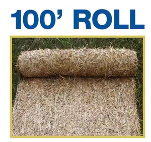 lot 24 image: 6 ft. W, 100 ft. L Wheat Straw Seed Germination Blanket for Lawn Erosion on Hills and Slopes Weed-Free
