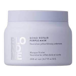 lot 36537 image: BlondMe Bond Repair Purple Mask for Blonde Hair  Neutralizes Yellow & Brassy Tones  Maintain, Refresh, & Enrich  For Moisturized, Healthy-Looking Cool-Toned Blondes - Retail $30