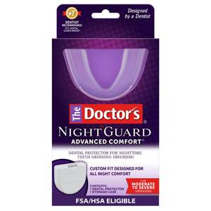 lot 36568 image: The Doctors NightGuard Mouth Guard for Grinding Teeth at Night, Includes Storage Case, Pack of 1 - Retail $15