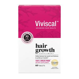 lot 36608 image: Hair Growth Supplements For Women For Thicker, Fuller Hair, Nourishes Thinning & Loss, With Proprietary Collagen Complex, 60 Tablets, 1 Month Supply - Retail $40