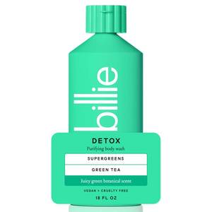 lot 36611 image: Billie Detox Purifying Womens Body Wash, 18 fl oz, Juicy Green Botanical Scent, Vegan, Cruelty Free - Retail $7