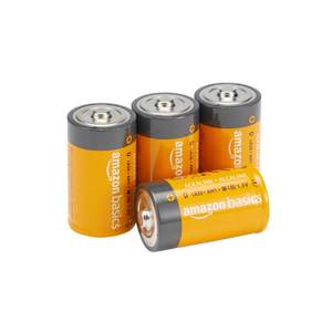 lot 36643 image: Amazon Basics 4-Pack D Cell Alkaline Batteries, 1.5 Volt, 5-Year Shelf Life, Long-Lasting Power, for Clocks - Retail $9