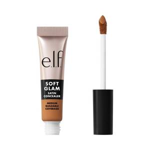 lot 36666 image: e.l.f. Soft Glam Satin Concealer, Medium Coverage For Blemishes & Under-Eye, Crease-Resistant, Long Lasting, Vegan & Cruelty-Free, 45 Tan Warm - Retail $5