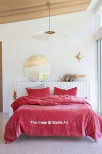 lot 36683 image: Sophia-Art 3 Pcs Ultra Luxury Rayon Velvet Bedding Boho Solid Duvet Cover UO Comforter Cover (Pink, King 90x104) - Retail $173