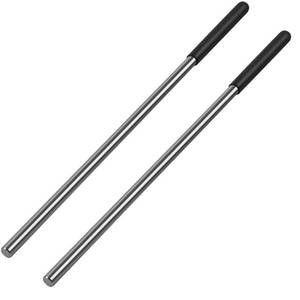 lot 36696 image: 2 Pack 18 Inch Winding Rods for Torsion Springs, 0.5inch Diameter Steel Winding Bars for Adjusting or Replacing Garage Door Tension Springs with Rubber Handle - Retail $16