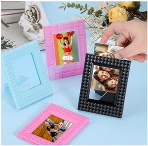 lot 36700 image: 2 x 3 Picture Frame, 6 Pcs Mini Plastic Photo Frame Rustic Retro Photo Frame for Desktop Display Photos Paintings Landscape Posters Artwork, White - Retail $9