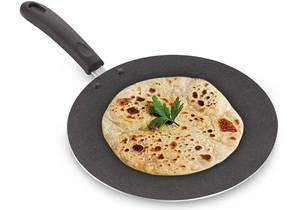 lot 36707 image: Non-stick Chapati Tawaroti Tawaparatha Tawa, Aluminium 2.6 Mm With Free Wooden - Retail $24