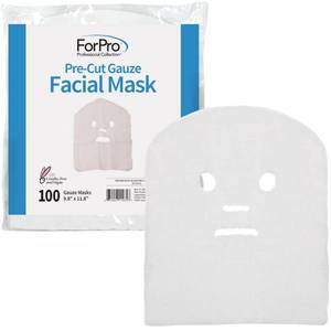 lot 36724 image: Professional Collection Precut Gauze Facial Mask, 100% Cotton Gauze, for High Frequency Facial Treatments and Masks, Count Unknown. - Retail $10