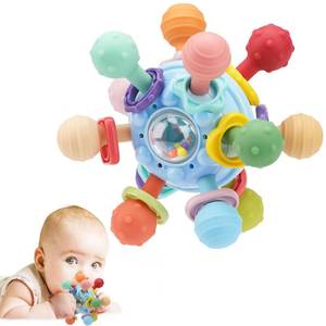 lot 36726 image: Baby Montessori Sensory Toys for 0-6 6-12 Months, Baby Teether Teething Toys for Babies 0 3 6 9 12 18 Months, Newborn Infant Learning Developmental Toys Gifts for 1 2 Year Old Boys Girls - Retail $10