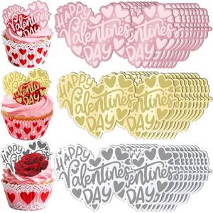 lot 36731 image: 30PCS Happy Valentines Day Cake Toppers, Acrylic Cupcake Toppers 3 Different Pattern Heart Shape Custom Cupcake Picks for Valentines Party Anniversary Pastries Decorations (30 Irregular Heart) - Retail $15
