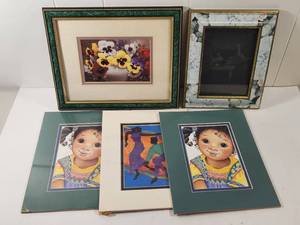 lot 120 image: Mixed Art Print Collection with Decorative Frames