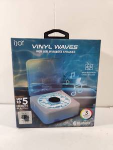 lot 142 image: iJOY Vinyl Waves RGB LED Wireless Bluetooth Speaker
