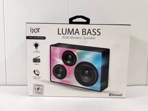 lot 144 image: iJOY Luma Bass RGB Wireless Bluetooth Speaker with LED Lights