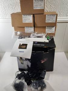 lot 148 image: OOSSXX HD Wireless Security Camera System - 5 Camera Kit with Antennas and Accessories
