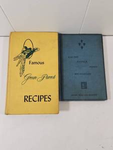 lot 349 image: Old Hardcover Books Set - Famous Green Parrot Recipes and Racine Esther by Joynes