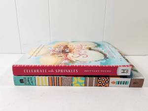 lot 354 image: Celebrate with Sprinkles and Great American Birthday Cake Recipe Books Set