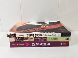 lot 356 image: Young Adult Fiction Book Bundle - Drama, Zombie Queen, Never Slow Dance