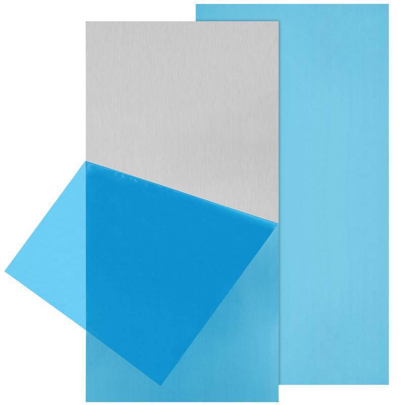 lot 41252 image: Aluminum Sheet Metal 6 x 12 x 18 (0.125) Inch Flat Plain Aluminum Plate Covered with Protective Film, Heat Treatable Rectangle 3MM Aluminum Metal Plate for Crafting, lndustry 2 pack - Retail $106