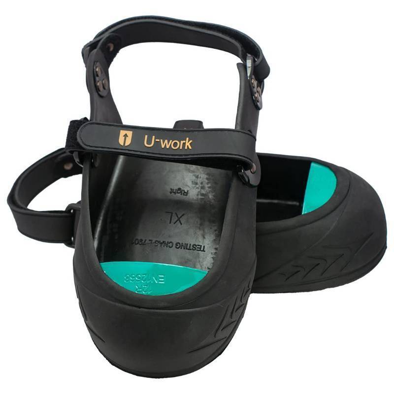 lot 44614 image: Safety Overshoes Steel Toe Caps, Titanium Aluminum Alloy Toe Shoe Covers, Steel Toe Covers, Double Straps Slip Resistant Alloy Toe Overshoe, Visitor Safety Overshoe, XL, Green - Retail $47