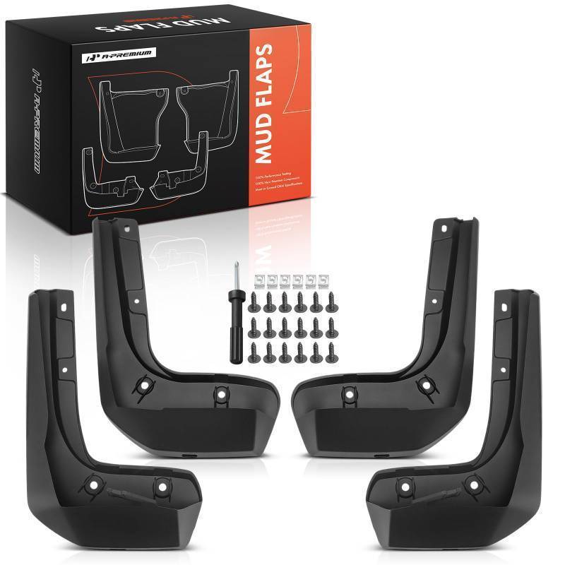 lot 45492 image: A-Premium Set of 4PCS Mud Flaps Splash Guards Mudguards Mudflaps with Hardware Kits Accessory Compatible with Acura MDX 2022 2023 2024 2025, Front & Rear, Driver & Passenger Side - Retail $58