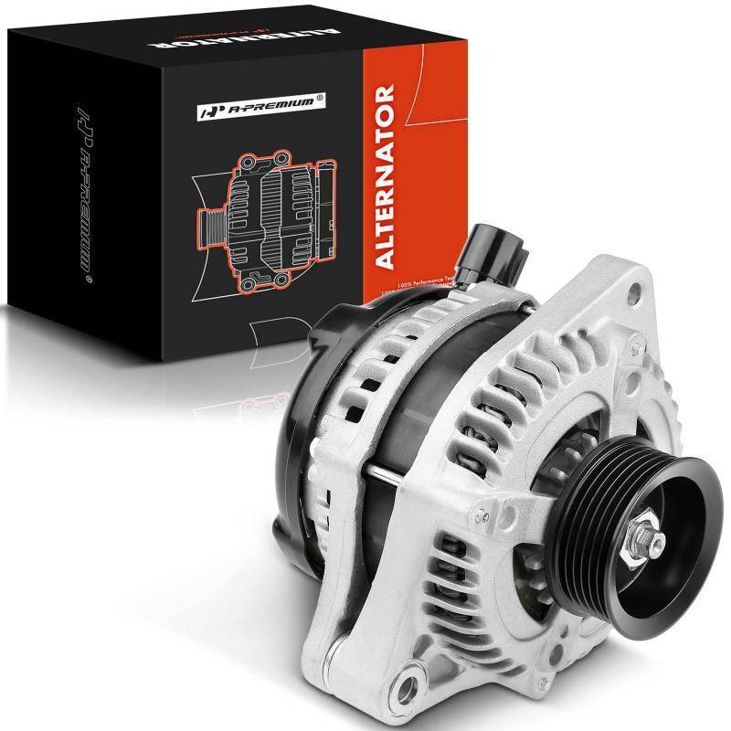 lot 45543 image: A-Premium Alternator Compatible with Saturn Vue 2004 2005 2006 2007 V6 3.5L, 12V 130Amp Clockwise 6-Groove Pulley, Replace# 104210-3770, 104210-4310, 31100-RDM-A01 plastic casing is damaged  - Retail $120