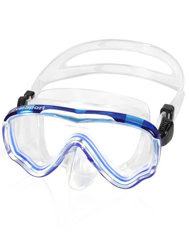 lot 45931 image: EverSport Swim Goggles Adult with Nose Cover for Women Men No Leak, Anti-Fog Clear Wide View Diving Mask Open Water Pool Swimming Goggles Silicone Shower Goggles Youth Snorkel Junior Nose Goggles - Retail $15