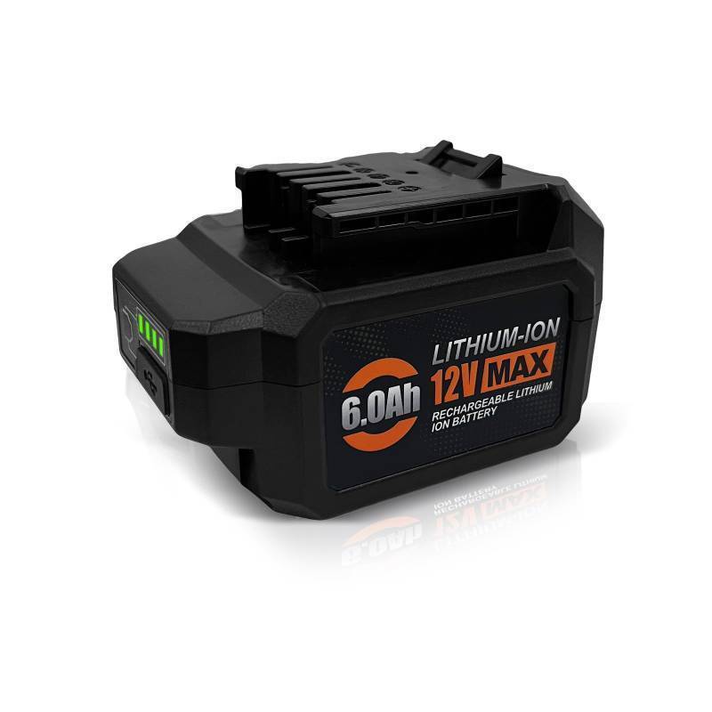 lot 41500 image: 12V 6.0Ah Battery for SKil PWRCORE 12V Series Cordless Power Tools, Replacement for Skil Battery Model BY500101, BY519801,etc - Retail $48