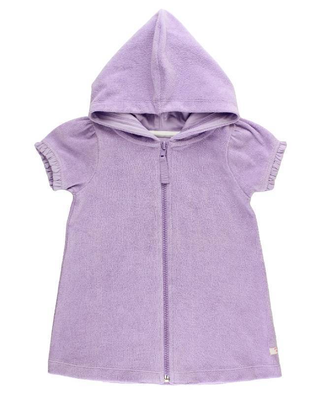 lot 41521 image: RuffleButts Terry Full-Zip Cover Up - Lavender - 12-18m - Retail $35