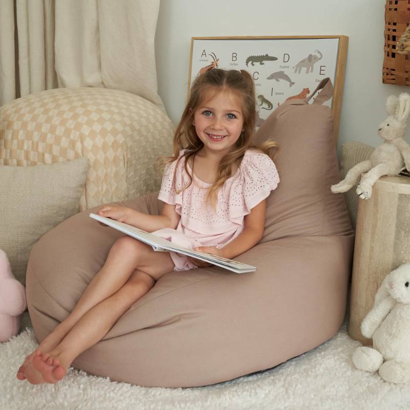 lot 43501 image: ZICOTO Stuffed Animal Storage Bean Bag Chair Cover for Kids - Easily Turn Plushie Toys into a Comfy Toddler Chair - Durable Lounge Stuffie Bag for Playroom, Living Room or Nursery Decor - Cover Only - Retail $10