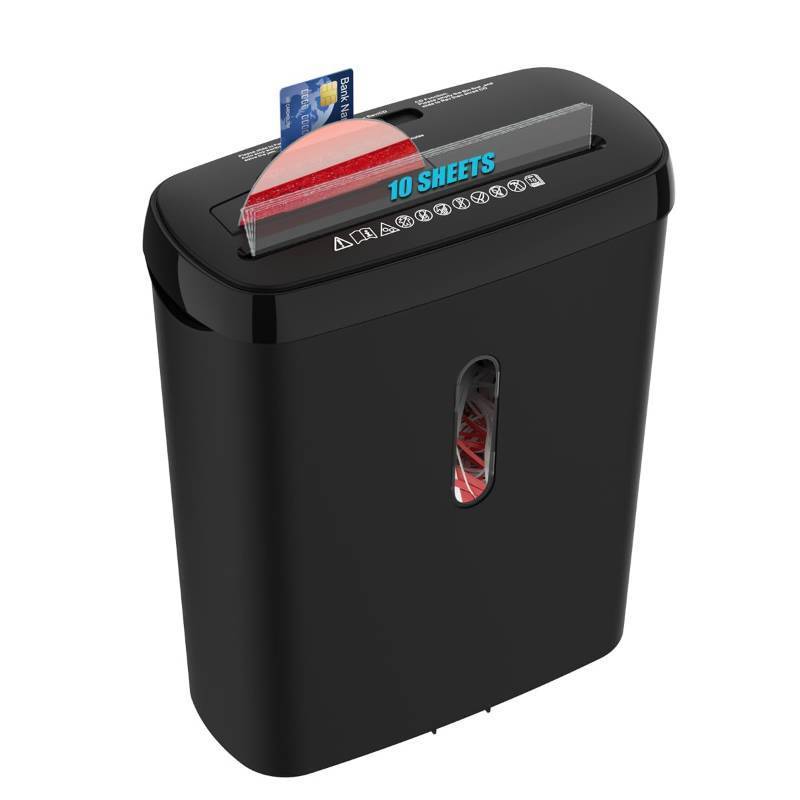 lot 43539 image: Home Office Paper Shredder,Woolsche 10-Sheet Strip Cut with 3.17-Gallon Basket,P-2 Security Level,CD & Credit Card Shredder,Durable & Fast - Jam Proof System - ETL Certified - Retail $38