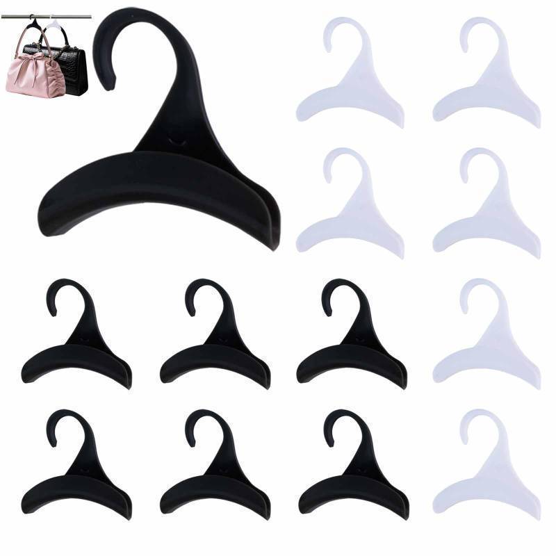 lot 49732 image: Purse Hanger Hook Acrylic Black and White Bag Tie Handbag Belt Hanger Closet Organizer Storage Handbags Tote Holder for Storing Handbags Satchels - Retail $15