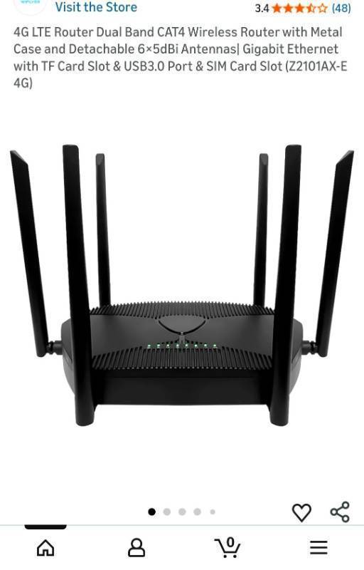 lot 45687 image: 4G LTE Dual Band Wireless Router with Gigabit Ethernet and Accessories - Retail $80