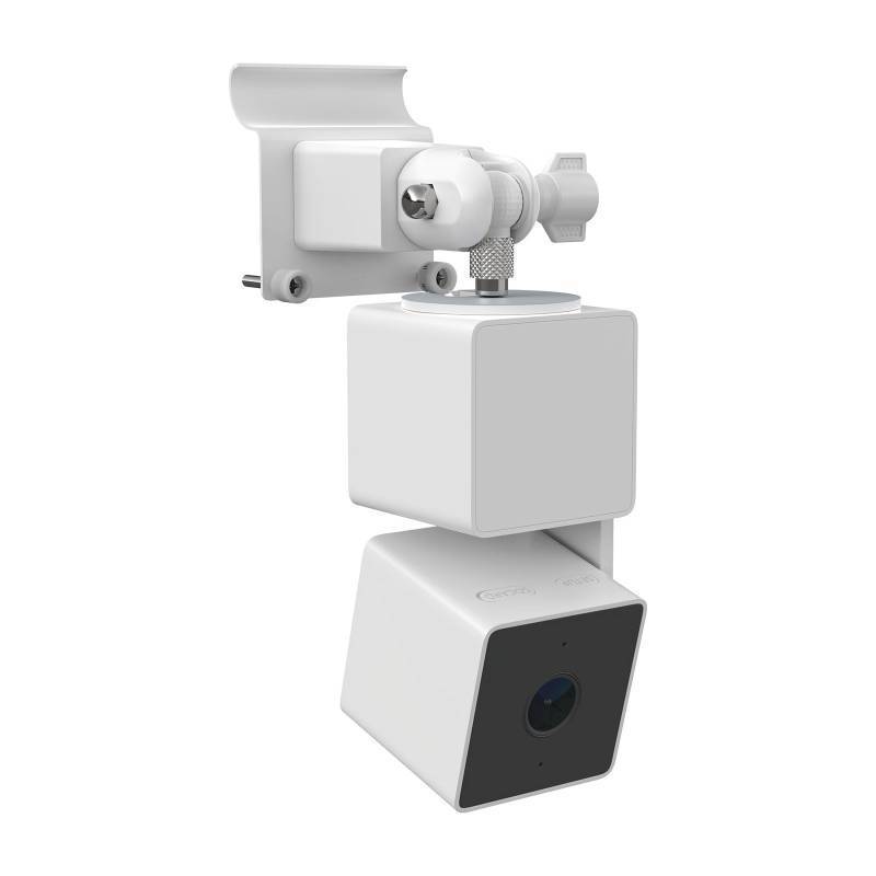 lot 29312 image: Koroao Vinyl Siding Mount Compatible with Wyze Cam Pan V3 Camera (White) - Retail $16