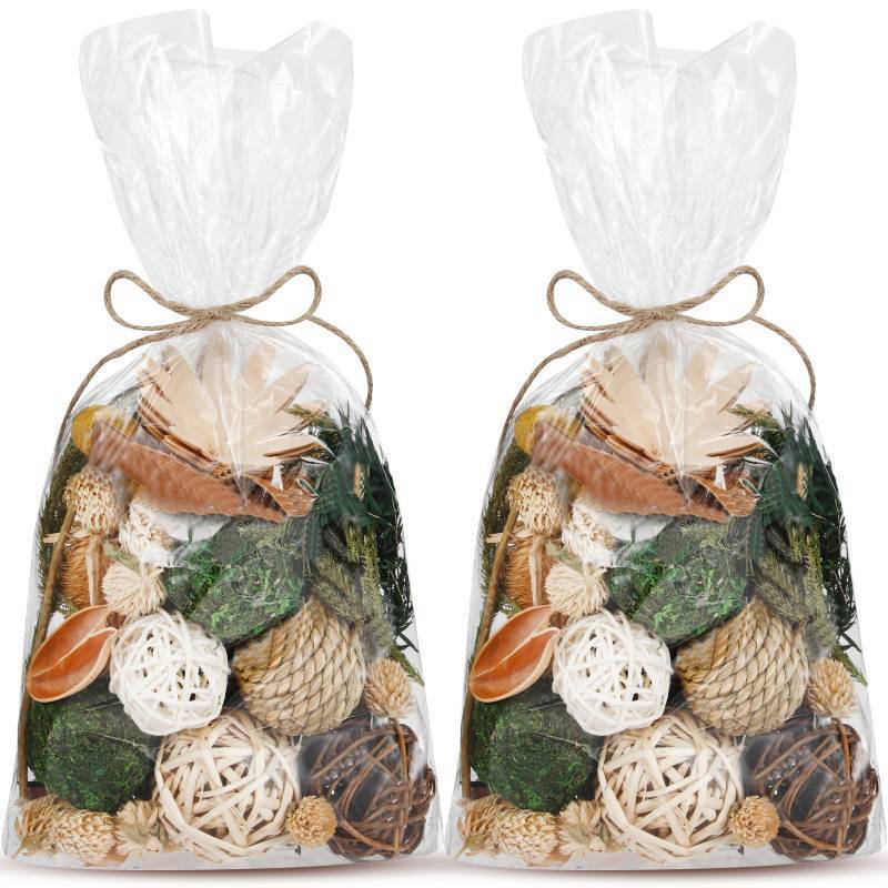 lot 43622 image: Nuanchu 2 Pack Decorative Balls Potpourri Bowl Filler Decor Natural Vase Bowl Filler Assorted Spherical Rattan Twigs Wicker Balls for Home Decor Centerpiece, No Scent(Green Series,Simple Style) - Retail $25