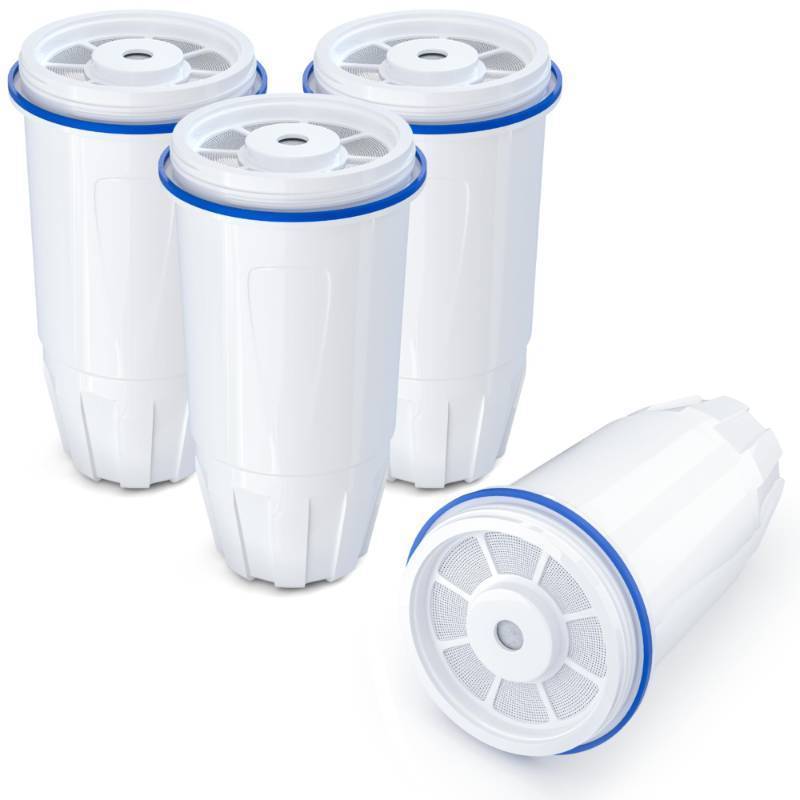 lot 43627 image: Upgraded Water Filter Replacement for Zero Pitcher and Dispenser ZR-001 ZR-004 ZP-006 ZR-017, Multi-Stage Filter System, Effectively Reducing Lead, Chromium, PFOA, and PFOS, Pack of 4, By DESENRUIS - Retail $36