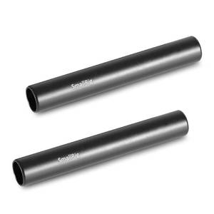 lot 29376 image: SmallRig 4 Inches (10 cm) Black Aluminum Alloy 15mm Rod with M12 Female Thread, Pack of 2-1049 - Retail $9