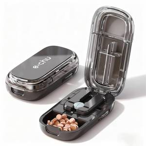 lot 29382 image: Pill Cutter Splitter for Small and Tiny Pills - 12 & 14 Adjustable Pill Splitter with Centering Device for Cutting Multiple Pills, Accurate Alignment and Easy to Use (Black) - Retail $9